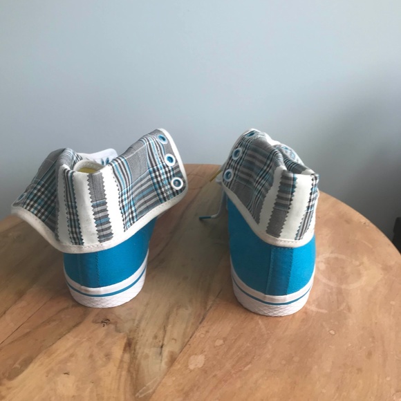 Rare Adidas Honey Blue and Yellow Women's high tops - Picture 3 of 4